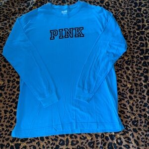 PINK Victoria’s Secret Blue Long Sleeve Shirt